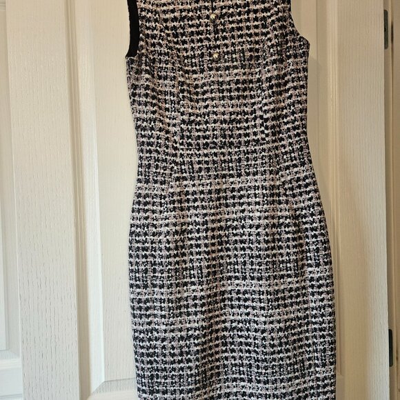 EUC KARL LAGERFELD PARIS Dress Houndstooth Tweed Design - Picture 2 of 4